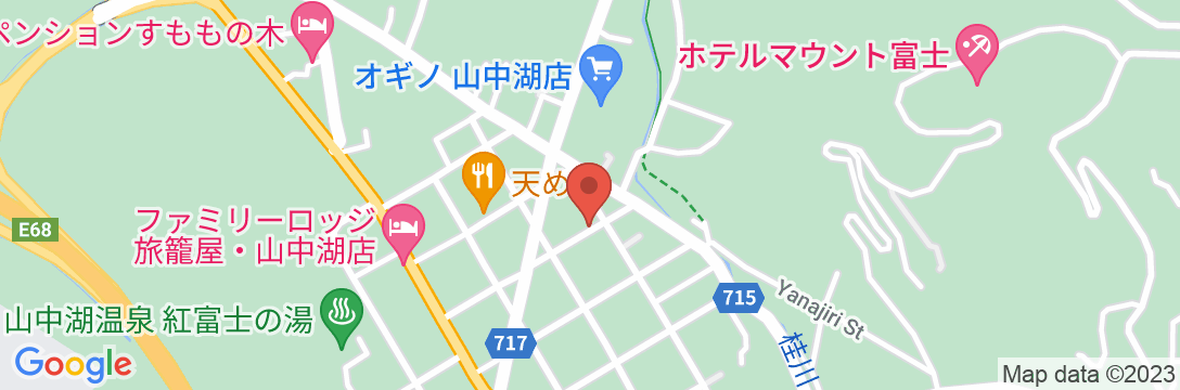 山中湖 ペンション ぱうぜの地図