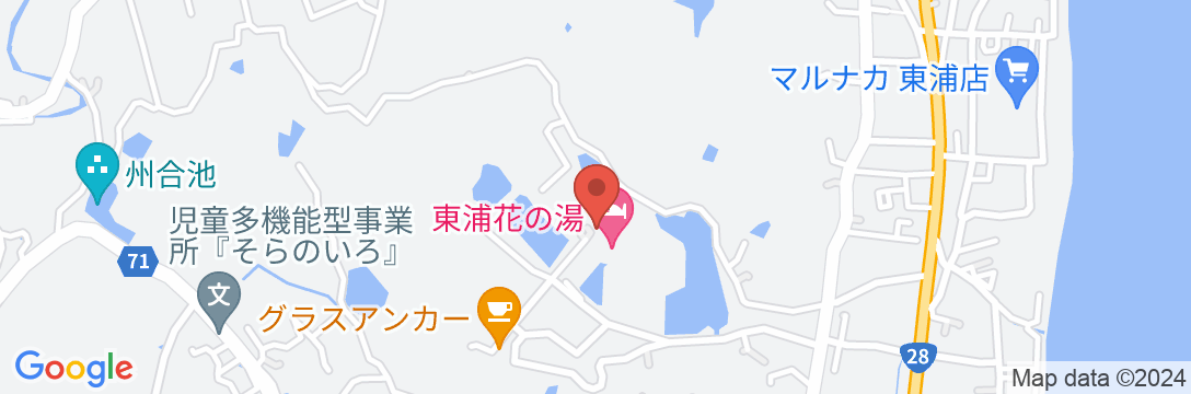 淡路島天然温泉東浦サンパーク・花の湯の地図
