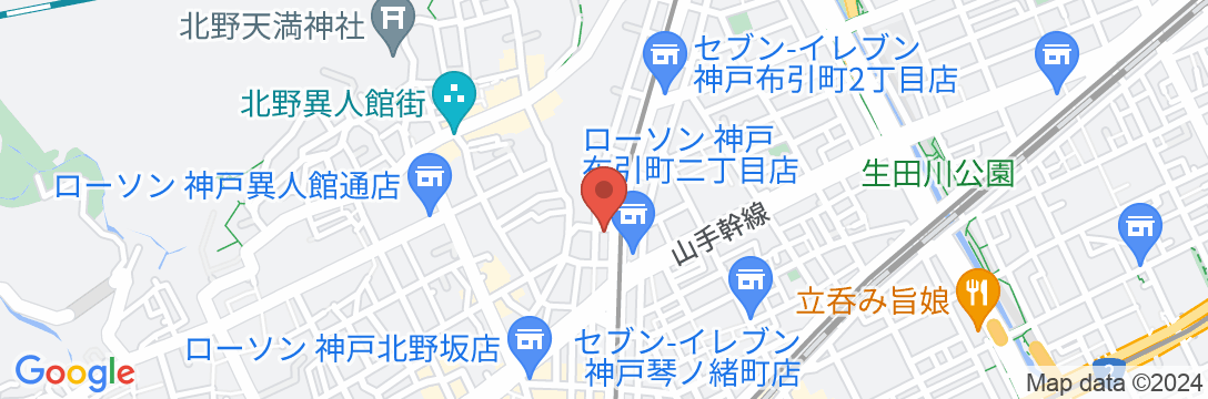スーパーホテル神戸の地図