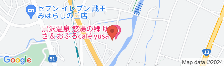 悠湯の郷ゆさ&おふろcafe yusaの地図