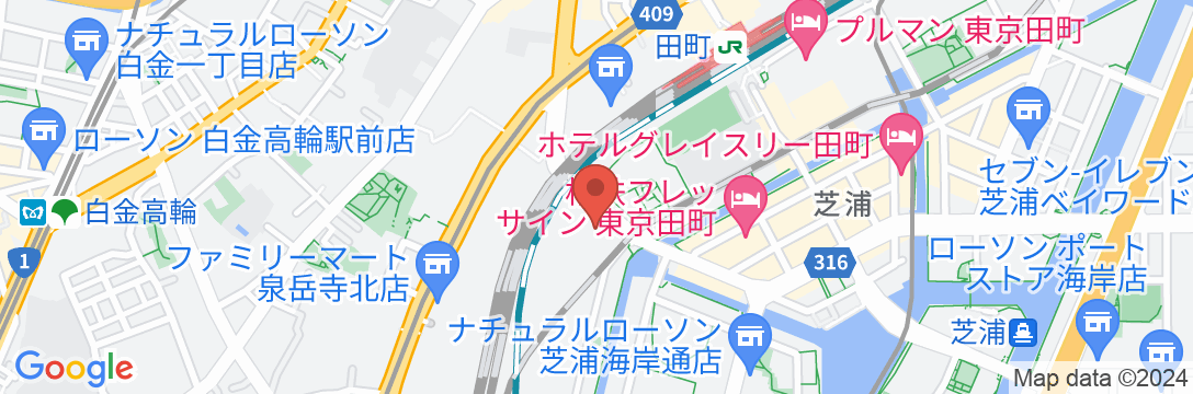 住友不動産ホテル ヴィラフォンテーヌグランド東京田町の地図