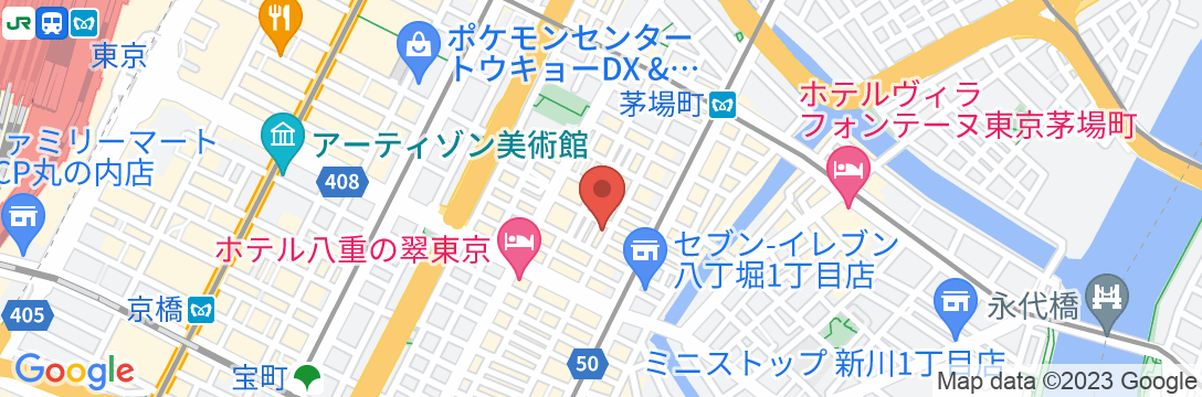 住友不動産ホテル ヴィラフォンテーヌ東京八丁堀の地図