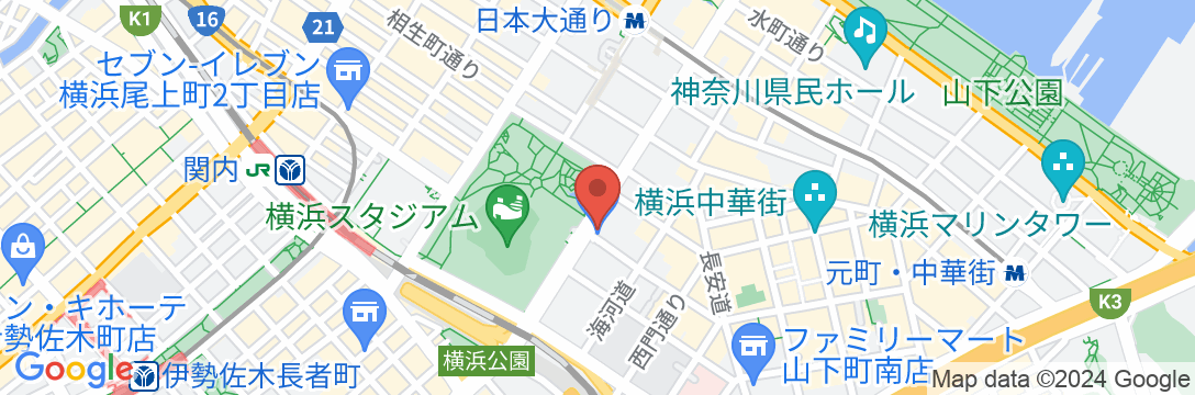 ダイワロイネットホテル横浜公園の地図