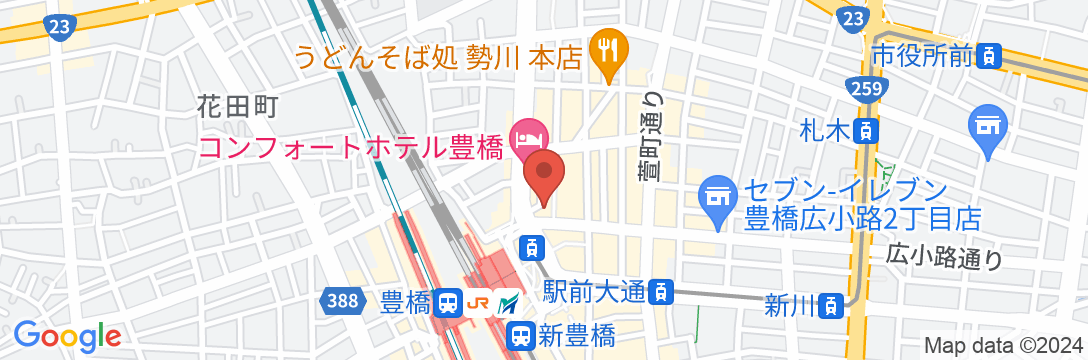 アパホテル〈豊橋駅前〉の地図