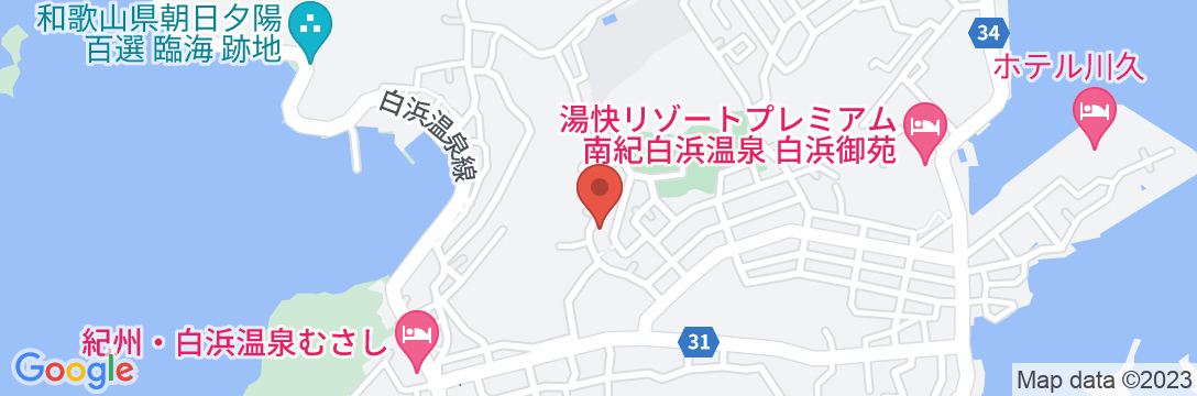 白浜温泉 民宿Aコースの地図