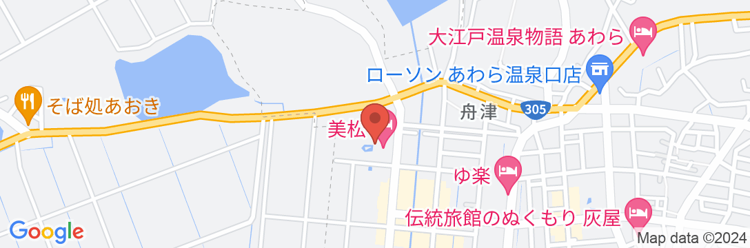 北陸 福井 あわら温泉 美松の地図