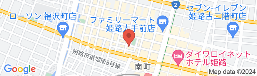 姫路城下町 ホテルクレール日笠の地図