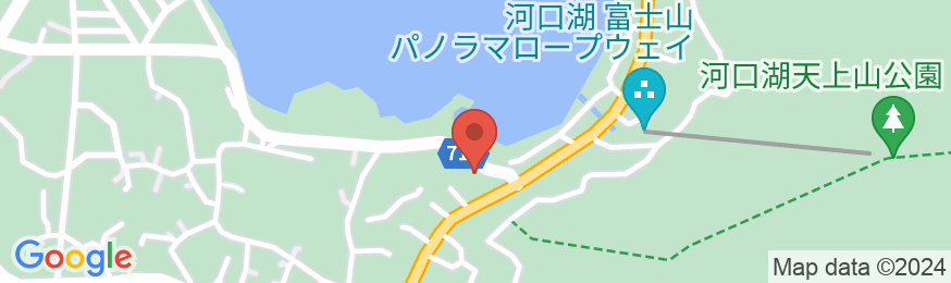 富士河口湖温泉 花水庭 おおやの地図