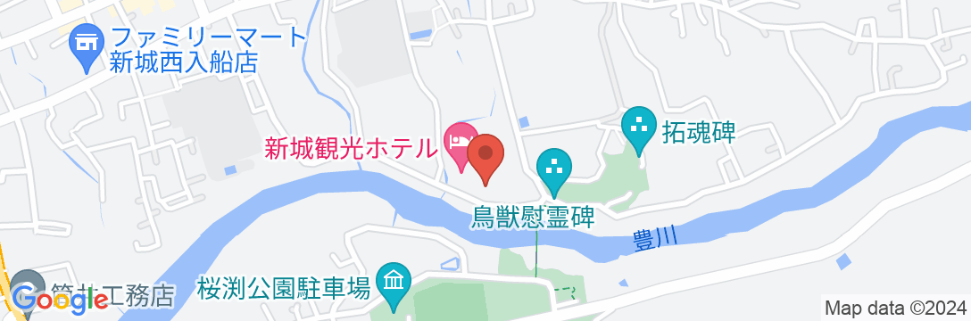 新城観光ホテルの地図