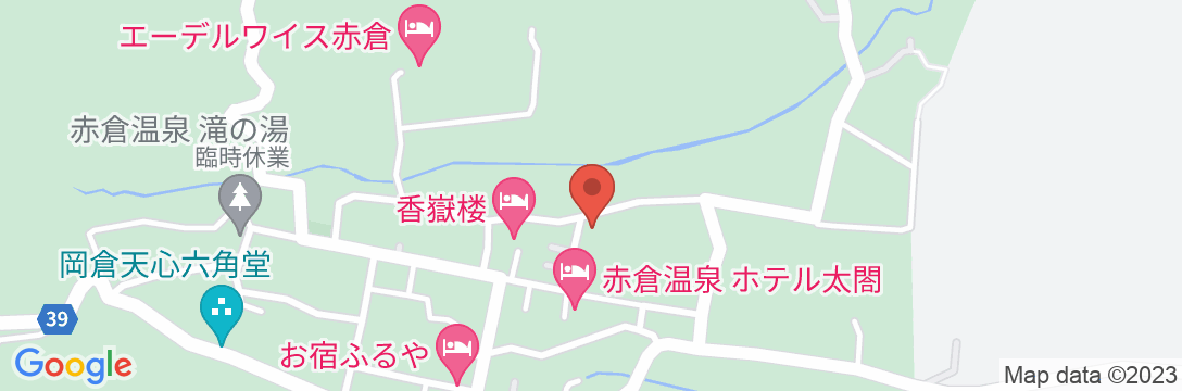 赤倉温泉 ホテル無門の地図