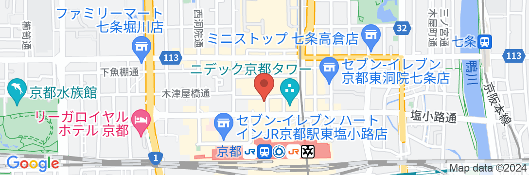 京都駅前 さと茂旅館の地図
