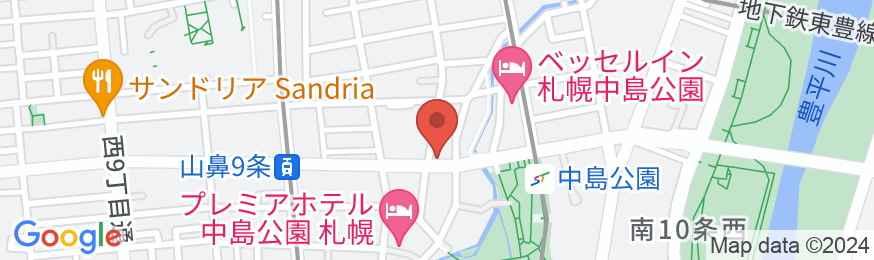 ホテルリソル札幌 中島公園の地図