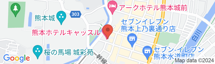熊本ホテルキャッスルの地図