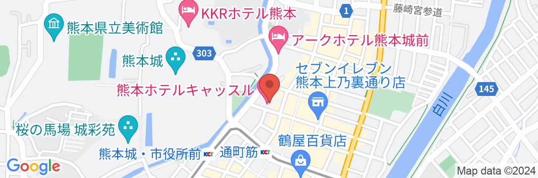 熊本ホテルキャッスルの地図