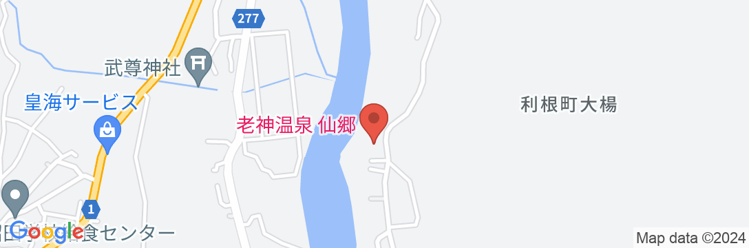 群馬県・老神温泉 仙郷の地図
