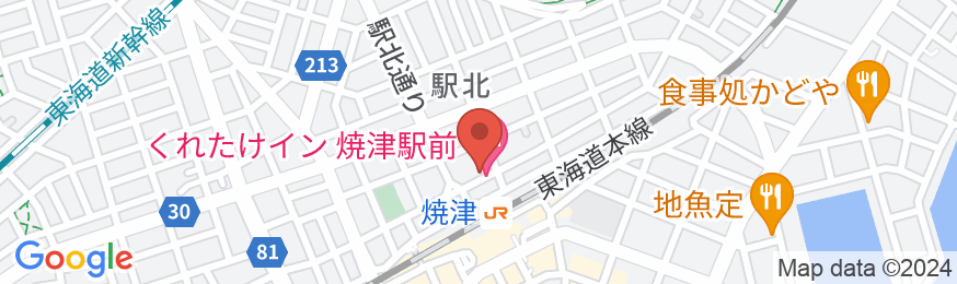 くれたけイン焼津駅前の地図
