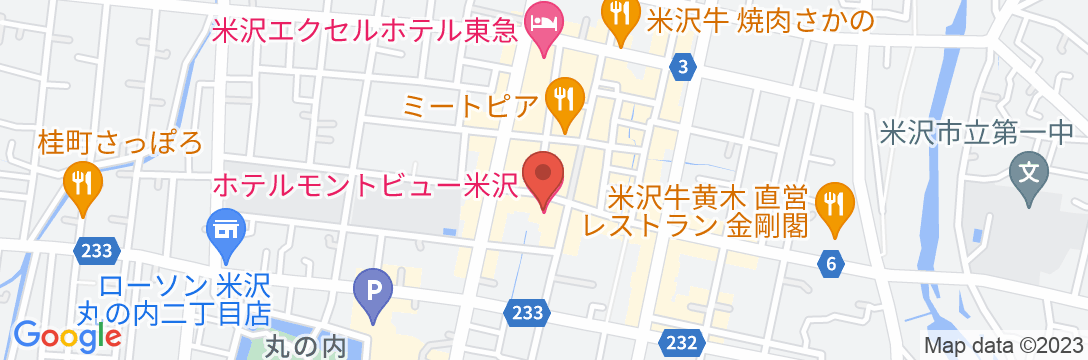 ホテルモントビュー米沢の地図