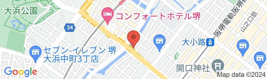 天然温泉 花乃井の湯 スーパーホテル堺マリティマの地図
