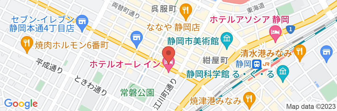 三交イン静岡北口の地図