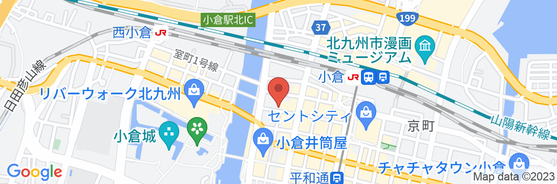 炭酸泉 湧金の湯 スーパーホテル小倉駅南口の地図