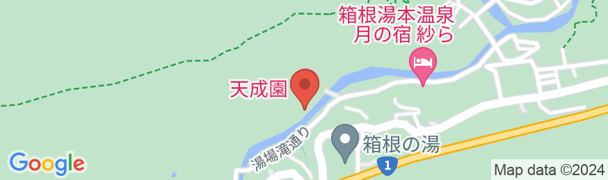 箱根湯本温泉 天成園の地図