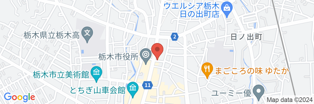 ホテルサンルート栃木の地図