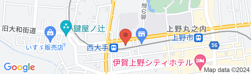 ルートイングランティア和蔵の宿 伊賀上野城前の地図