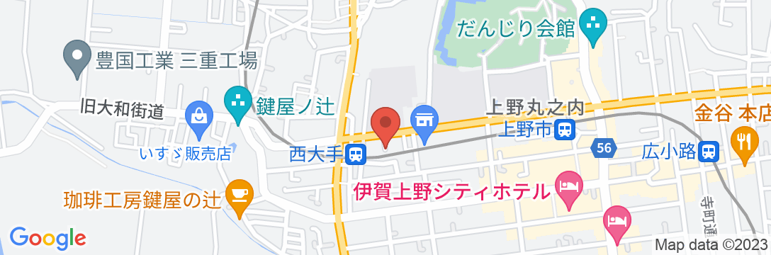 ルートイングランティア和蔵の宿 伊賀上野城前の地図