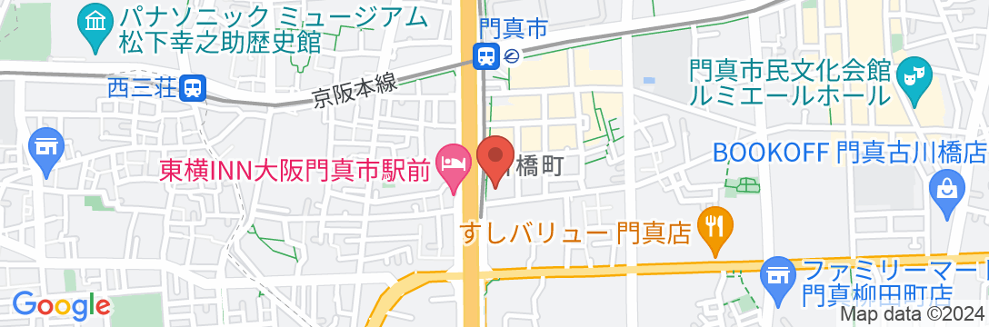 天然温泉 秀吉ゆかりの天下取りの湯 スーパーホテル門真の地図