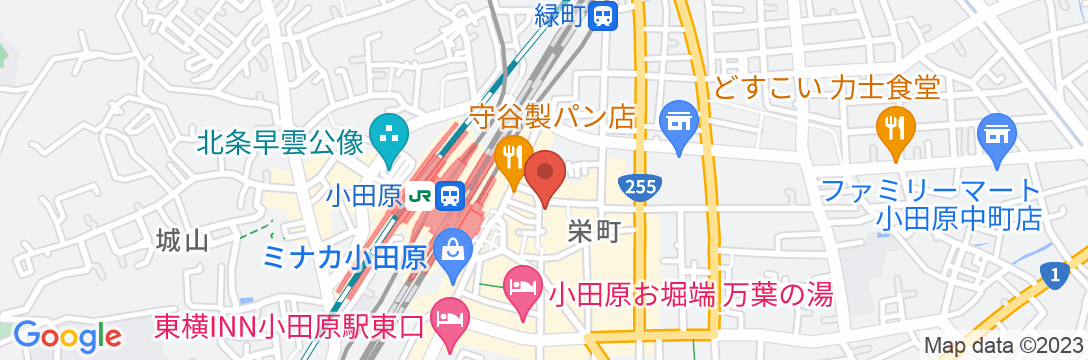 ホテルとざんコンフォート小田原の地図