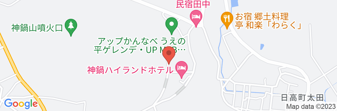 神鍋亭の地図