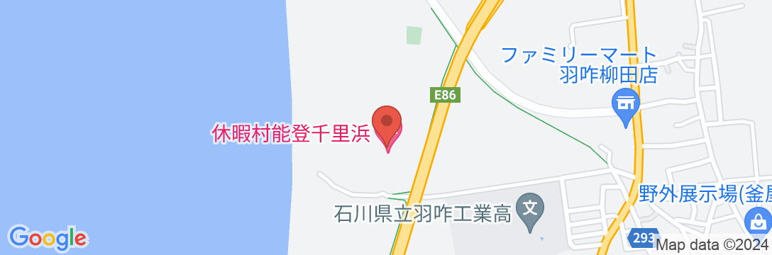 休暇村 能登千里浜の地図
