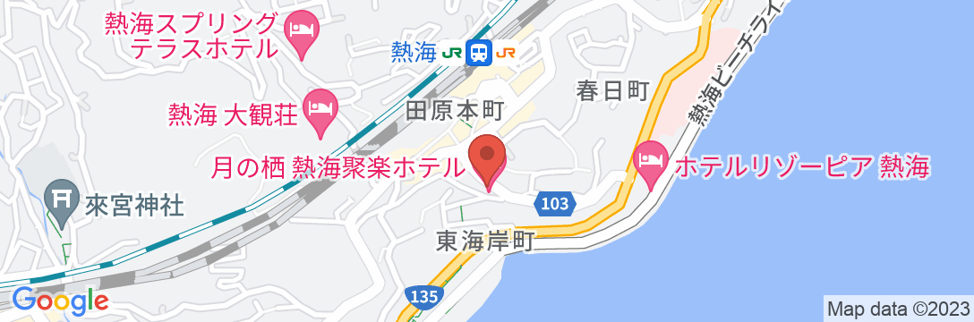 熱海温泉 月の栖 熱海聚楽ホテルの地図