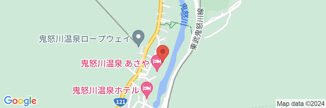 鬼怒川温泉 あさやの地図