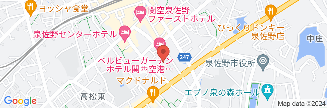 ベルビューガーデンホテル関西空港の地図