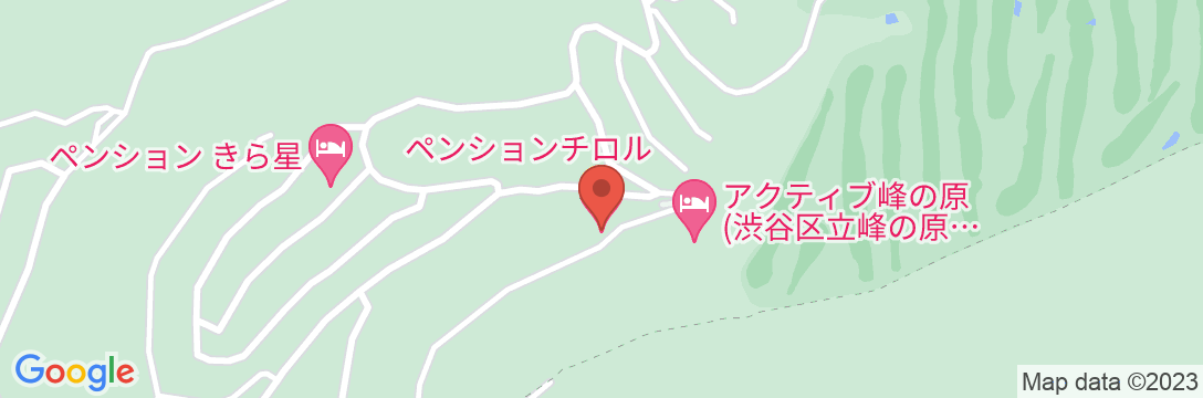 ペットと泊まれる宿 ペンション・チロル<長野県>の地図
