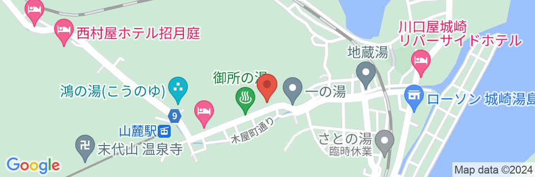 城崎温泉 大和屋の地図