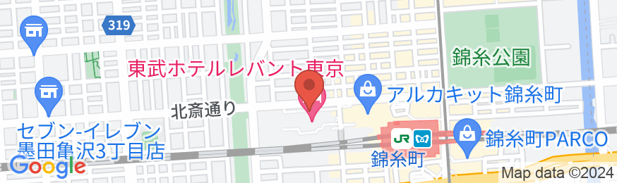 東武ホテルレバント東京の地図