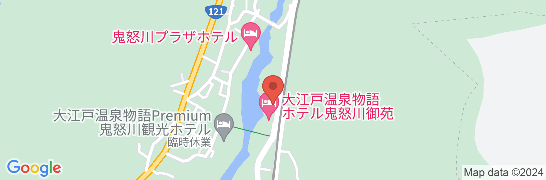 大江戸温泉物語 ホテル鬼怒川御苑の地図