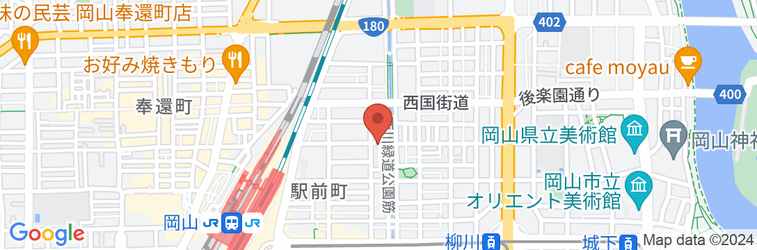 ベネフィットホテル岡山駅前の地図