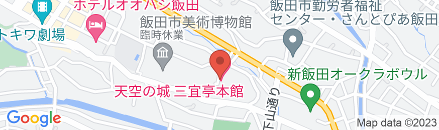 天空の城 三宜亭本館の地図