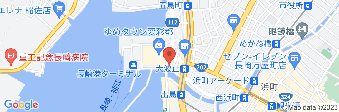 ビジネスホテル ニューポート<長崎県>の地図