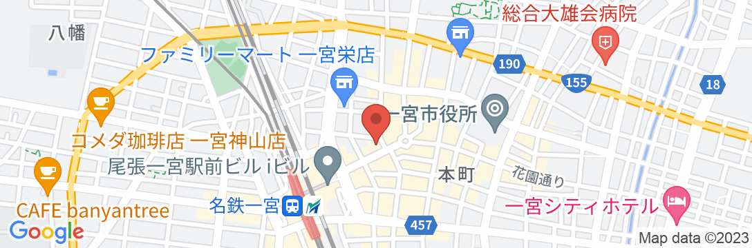 アパホテル〈尾張一宮駅前〉の地図