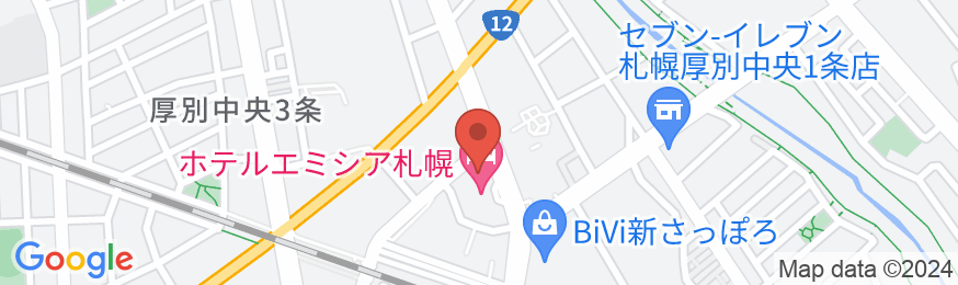 ホテルエミシア札幌の地図