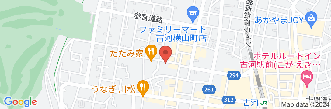 ホテル山水<茨城県>の地図