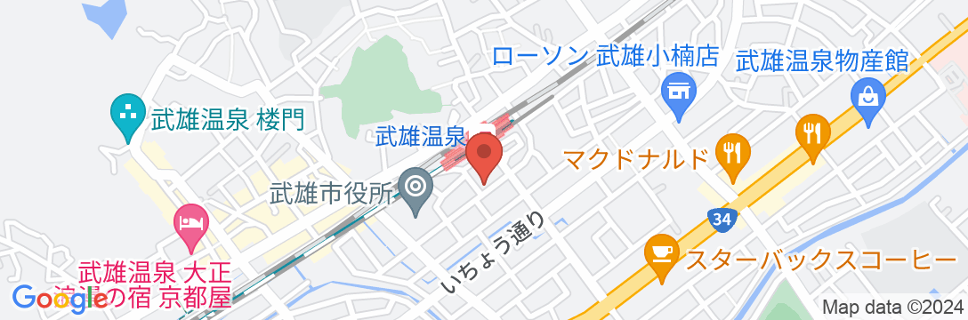 セントラルホテル武雄温泉駅前の地図