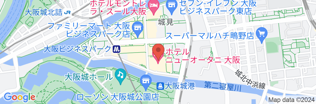 ホテルニューオータニ大阪の地図