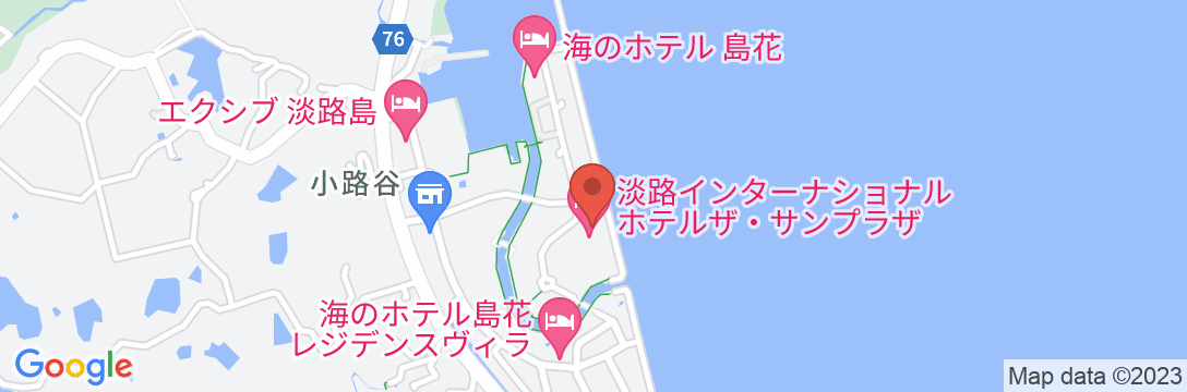 洲本温泉 淡路インターナショナルホテル ザ・サンプラザ <淡路島>の地図