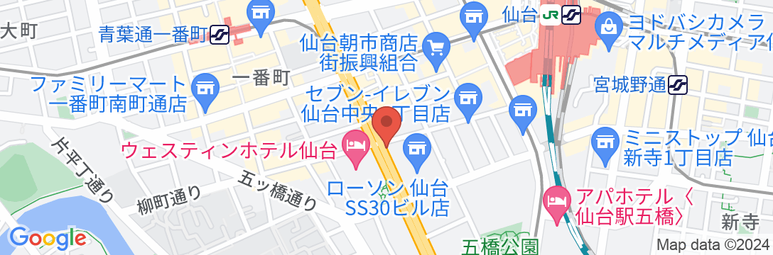 仙台国際ホテルの地図