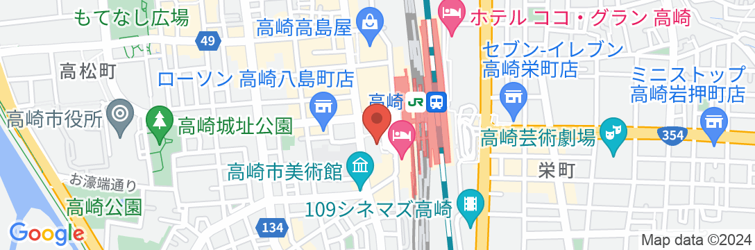 高崎アーバンホテルの地図
